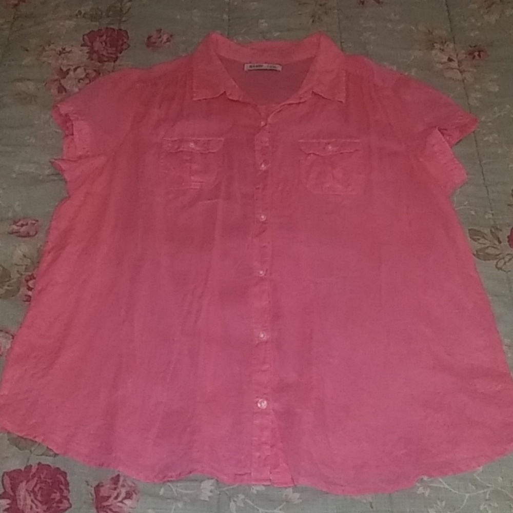 Womens linen button up shirt